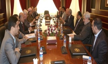 Serokê Herêma Kurdistanê li gel şandekî Encûmena Nûnerên Iraqê civiya