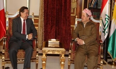 Serokê Herêma Kurdistanê pêşwaziya Balyozê Fransa li Iraqa Federal kir