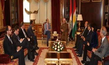 Serokê Herêma Kurdistanê pêşwaziya Grûpa Dostayetiya Fransa û Iraqê kir