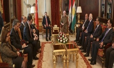 Serokê Herêma Kurdistanê pêşwaziya Wezîrê Uzeya Tirkiyê kir