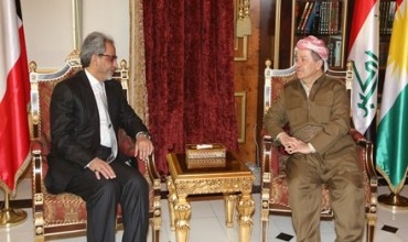 Serokê Herêma Kurdistanê pêşwaziya Balyozê nû yê Kuwêt li Iraq kir