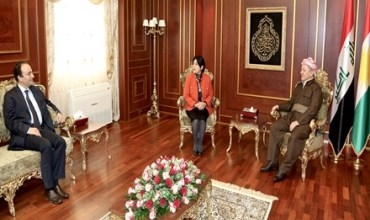 Serokê Herêma Kurdistanê pêşwaziya Leyla Zana û Osman Baydemîr kir