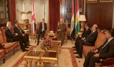 Serok Barzanî pêşwaziya şandekî Wezareta Derveya Brîtanya kir