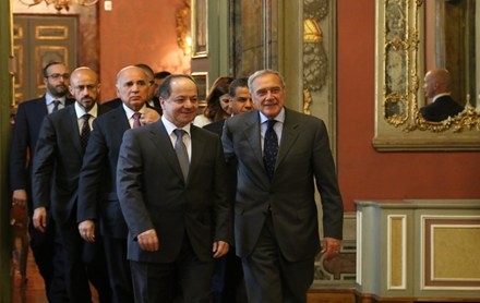 Serokê Encûmena Pîrên Îtalya pêşwaziya Serokê Herêma Kurdistanê kir