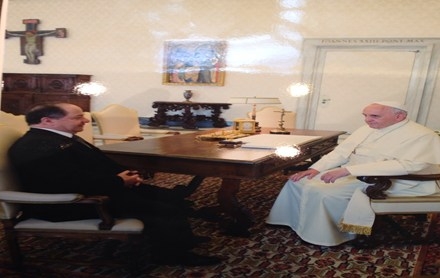 Papayê Pîroz Fransîs pêşwaziya Serokê Herêma Kurdistanê kir