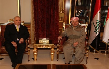 Serok Barzanî pêşwaziya Serokê Kongreya Niştîmaniya Iraqê kir