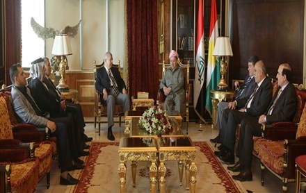 Serokê Herêma Kurdistanê pêşwaziya hejmarek kesayetî û siyasetmedarên Iraqî kir