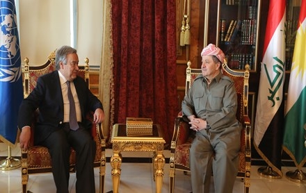 Serokê Herêma Kurdistanê li gel Komîserê Bilindê Penaberên ser bi Rêxistina Neteweyên Yekgirtî civiya