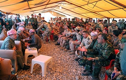 Serok Barzanî serdana bereyên rubirûbûnê ya li bereya Rojavayê Dîcle kir