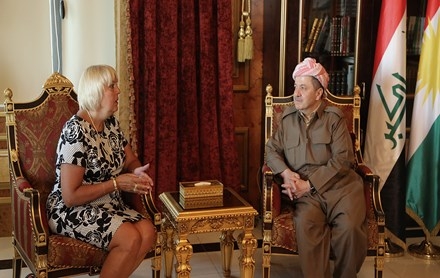 Serok Barzanî pêşwaziya Cîgira Serokê Parlemena Elmanya kir