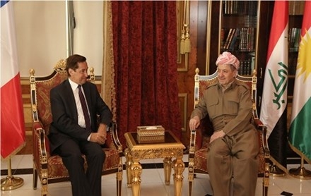 Serokê Herêma Kurdistanê pêşwaziya Balyozê Fransa li Iraq kir