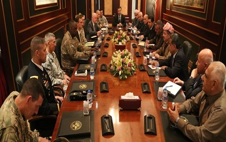 Serokê Herêma Kurdistanê pêşwaziya Fermandarê Fermandeya Navendî ya Hêzên Amerîka kir