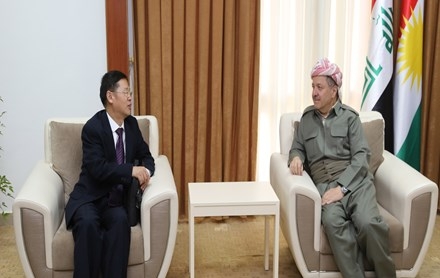 Serok Barzanî pêşwaziya Konsolê Çîn li Hewlêrê kir