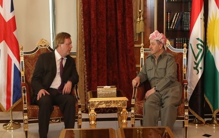 Serok Barzanî pêşwaziya Balyozê Brîtanya li Iraqê kir