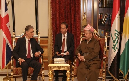 Serok Barzanî pêşwaziya Wezîrê Derveyê Brîtanya kir