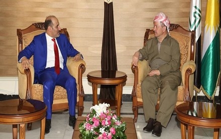 Serok Barzanî pêşwaziya Serokê berê yê Îtîlafa Niştîmaniya Sûriye kir