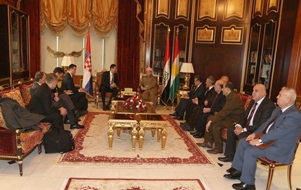 Serok Barzanî pêşwaziya Wezîrê Bergiriyê Hirvatîstanê kir