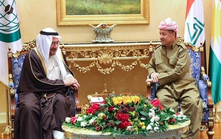 Serok Barzanî pêşwaziya Emîndarê Giştî yê rêxistina Alîkariya Îslamî kir