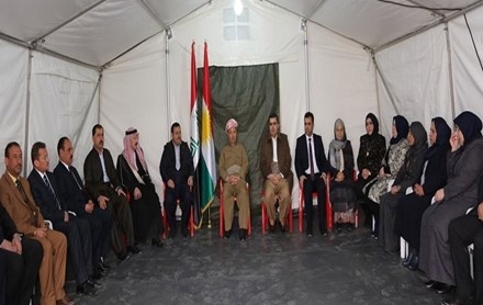 Serok Barzanî pêşwaziya Serok û Endamên Encûmena Parêzgeha Nînowayê kir