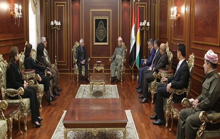 Serok Barzanî pêşwaziya Serok û Desteya Kargêriya Dezgeha Xêrxwaziya Barzanî kir