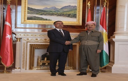 Serok Barzanî pêşwaziya Wezîrê Bergiriyê Tirkiye kir