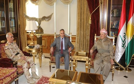 Serok Barzanî pêşwaziya Wezîrê Bergiriyê Iraq û Serok Erkanê Artêşa Iraqê kir