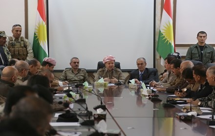 Serok Barzanî li gel berpirsên serbazî û îdarî û siyasiyên Kerkûkê civiya