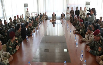 Serok Barzanî serdana Hêzên Pêşmergeyên li mîhwerên Rojhilata Dîcle, Rojavayê Dîcle, Xazir, Başîk û Bendava Musil kir