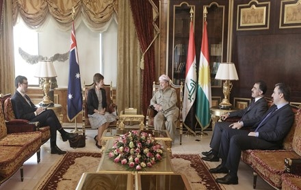 Serok Barzanî pêşwaziya Balyozê Awustralya li Iraqê kir