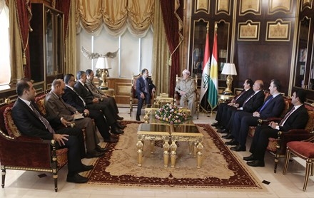 Serok Barzanî pêşwaziya Serokê Encûmena Nûnerên Iraqê kir 