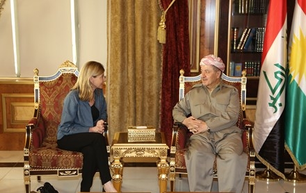 Serok Barzanî pêşwaziya şandekî bilinda Peymangeha Amerîkî ya Aştiyê kir