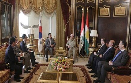 Serok Barzanî pêşwaziya Balyozê Koriya Başûr li Iraqê kir