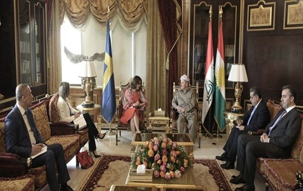 Serok Barzanî pêşwaziya Balyoza nû ya Swêd li Iraqê kir