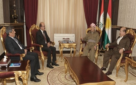 Serok Barzanî pêşwaziya şandekî Partiya Zehmetkêşên Kurdistanê kir