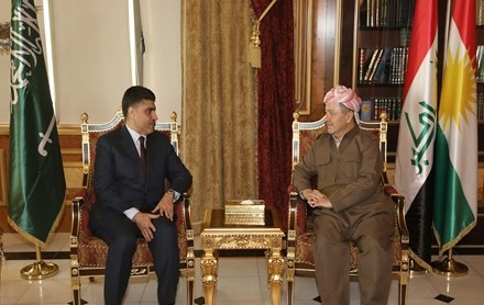 Serok Barzanî pêşwaziya Balyozê Şahnişîna Su'udiye li Iraqê kir