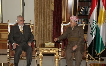 Serok Barzanî pêşwaziya Sekreterê Giştî yê Partiya Îslamiya Iraqê kir