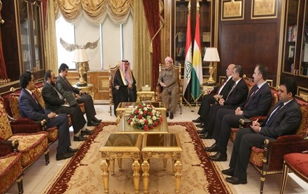 Serok Barzanî pêşwaziya Konsolê Giştî yê Şahnişîna Sû'ûdiye li Hewlêrê kir