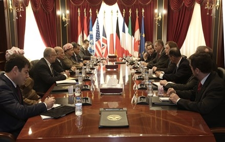 Serok Barzanî li gel şandekî hevbeşa Neteweyên Yekgirtî, Yekîtiya Ewrupa, welatên Grûba 7 û Banka Cîhanî civiya