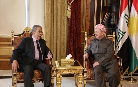 Serok Barzanî pêşwaziya Sekreterê berê yê Komkara Erebî kir