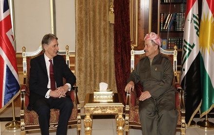 Serok Barzanî pêşwaziya Wezîrê Derveyê Brîtanya kir