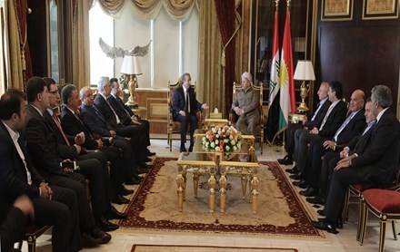 Serok Barzanî pêşwaziya Parêzgerê Diyarbekir û şandekî li gel kir