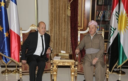 Serok Barzanî pêşwaziya Wezîrê Bergiriyê Fransa kir