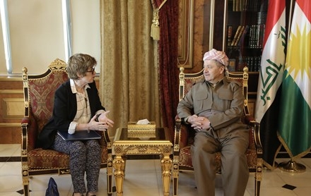 Serok Barzanî pêşwaziya Cîgira Komîsyara Bilinda Mafên Mirov ya ser bi Neteweyên Yekgirtî kir