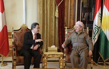 Serok Barzanî pêşwaziya Cîgirê Wezîrê Derveyê Swîsre kir