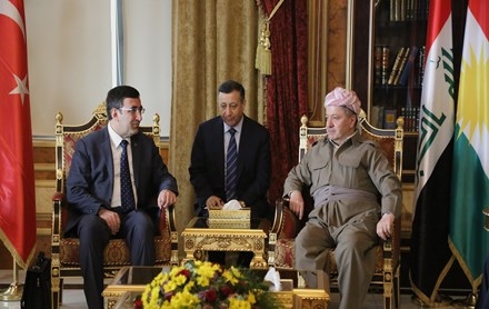 Serok Barzanî pêşwaziya Wezîrê Geşepêdana Tirkiyê kir