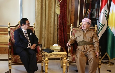 Serok Barzanî pêşwaziya Serokê Yekîtiya Zanîngehên Cîhanê kir