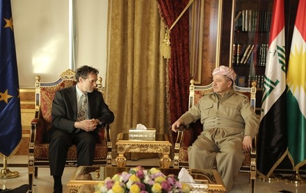 Serok Barzanî pêşwaziya şandekî bilinda Yekîtiya Ewrupa kir