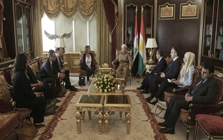 Serok Barzanî pêşwaziya şanda Navenda Diyaloga Mirovî kir