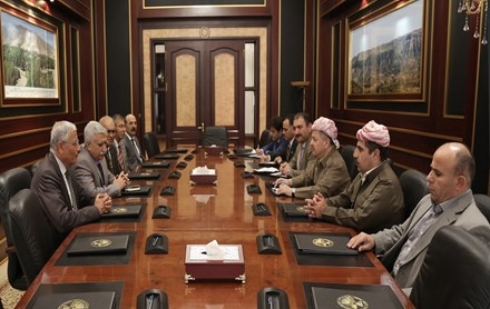 Serok Barzanî pêşwaziya şanda Partiya Sosyalîsta Kurdistanê – Tirkiye kir