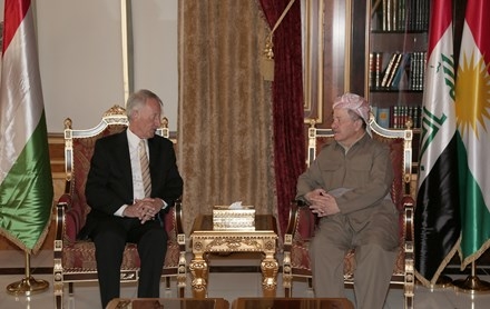 Serok Barzanî pêşwaziya Balyozê Macarîstan li Iraqê kir